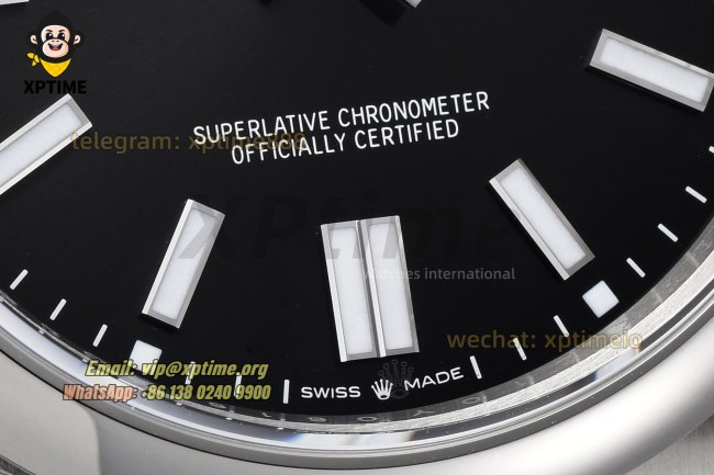 Oyster Perpetual 124300 41mm VSF Black/Stick on SS/SS Bracelet VS3230 Super Clone Oyster Perpetual 124300 41mm VSF Black/Stick on SS/SS Bracelet VS3230 Super Clone