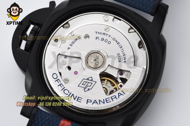 Luminor Luna Rossa PAM1408 40mm VSF Blue/Stick Numeral on DLC/NY Strap VSF P900 Luminor Luna Rossa PAM1408 40mm VSF Blue/Stick Numeral on DLC/NY Strap VSF P900