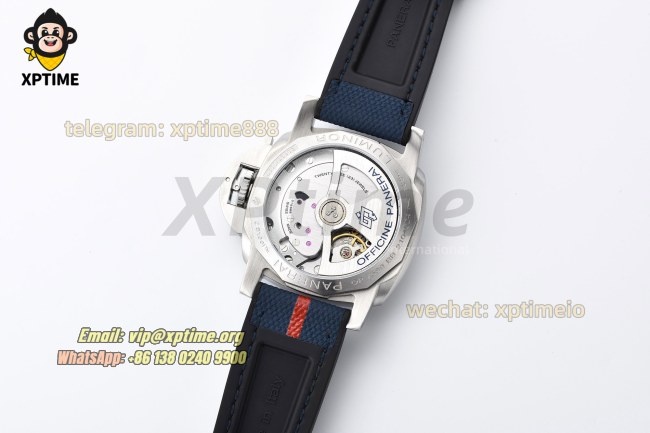 Luminor Bitempo GMT PAM1404 40mm VSF Blue/Stick Numeral on SS/NY Strap VSF P900 Luminor Bitempo GMT PAM1404 40mm VSF Blue/Stick Numeral on SS/NY Strap VSF P900