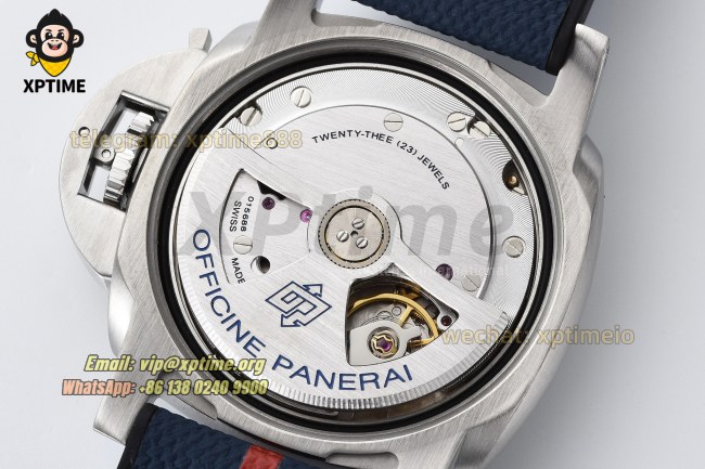 Luminor Bitempo GMT PAM1404 40mm VSF Blue/Stick Numeral on SS/NY Strap VSF P900 Luminor Bitempo GMT PAM1404 40mm VSF Blue/Stick Numeral on SS/NY Strap VSF P900