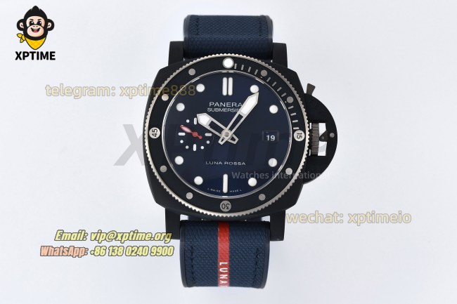 Submersible Luna Rossa PAM1466 44mm VSF Blue/Dot on TI/RU Strap P900 Super Clone Submersible Luna Rossa PAM1466 44mm VSF Blue/Dot on TI/RU Strap P900 Super Clone