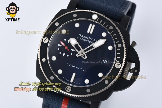 Submersible Luna Rossa PAM1466 44mm VSF Blue/Dot on TI/RU Strap P900 Super Clone Submersible Luna Rossa PAM1466 44mm VSF Blue/Dot on TI/RU Strap P900 Super Clone