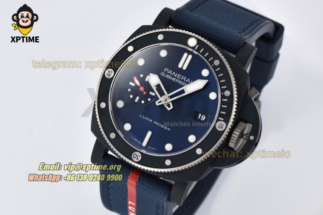 Submersible Luna Rossa PAM1466 44mm VSF Blue/Dot on TI/RU Strap P900 Super Clone Submersible Luna Rossa PAM1466 44mm VSF Blue/Dot on TI/RU Strap P900 Super Clone