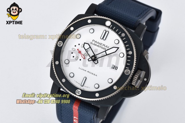 Submersible Luna Rossa PAM1543 44mm VSF White/Dot on TI/RU Strap P900 Super Clone Submersible Luna Rossa PAM1543 44mm VSF White/Dot on TI/RU Strap P900 Super Clone