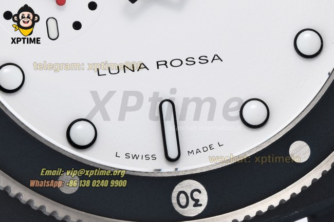 Submersible Luna Rossa PAM1543 44mm VSF White/Dot on TI/RU Strap P900 Super Clone Submersible Luna Rossa PAM1543 44mm VSF White/Dot on TI/RU Strap P900 Super Clone