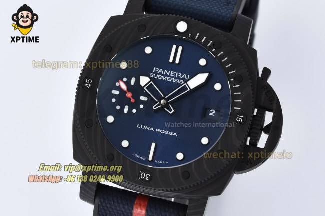 Submersible Luna Rossa PAM1563 42mm VSF Blue/Dot on Carbon/NY Strap P900 Super Clone Submersible Luna Rossa PAM1563 42mm VSF Blue/Dot on Carbon/NY Strap P900 Super Clone