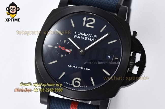 Luminor Luna Rossa PAM1408 40mm VSF Blue/Stick Numeral on DLC/NY Strap VSF P900 Luminor Luna Rossa PAM1408 40mm VSF Blue/Stick Numeral on DLC/NY Strap VSF P900
