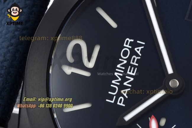 Luminor Luna Rossa PAM1408 40mm VSF Blue/Stick Numeral on DLC/NY Strap VSF P900 Luminor Luna Rossa PAM1408 40mm VSF Blue/Stick Numeral on DLC/NY Strap VSF P900