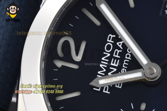 Luminor Bitempo GMT PAM1404 40mm VSF Blue/Stick Numeral on SS/NY Strap VSF P900 Luminor Bitempo GMT PAM1404 40mm VSF Blue/Stick Numeral on SS/NY Strap VSF P900