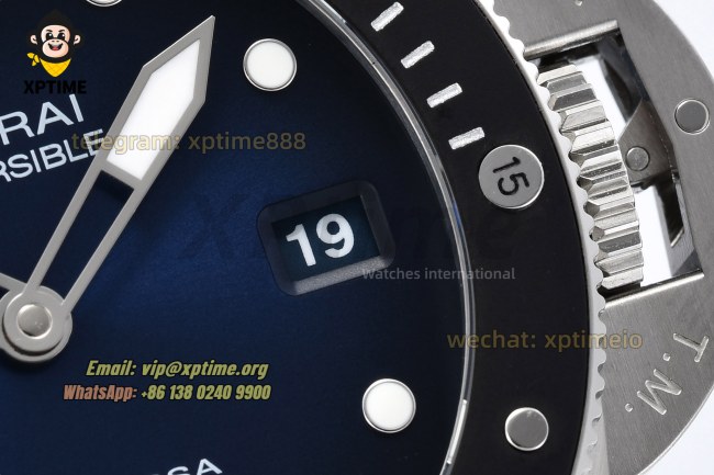 Submersible Luna Rossa PAM1565 42mm VSF Blue/Dot on SS/RU Strap P900 Super Clone Submersible Luna Rossa PAM1565 42mm VSF Blue/Dot on SS/RU Strap P900 Super Clone