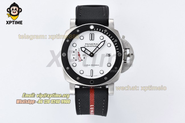 Submersible Luna Rossa PAM1579 42mm VSF White/Dot on SS/RU Strap P900 Super Clone Submersible Luna Rossa PAM1579 42mm VSF White/Dot on SS/RU Strap P900 Super Clone