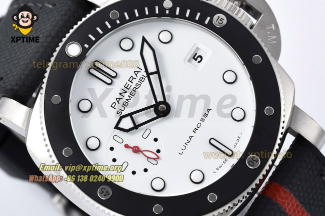 Submersible Luna Rossa PAM1579 42mm VSF White/Dot on SS/RU Strap P900 Super Clone Submersible Luna Rossa PAM1579 42mm VSF White/Dot on SS/RU Strap P900 Super Clone