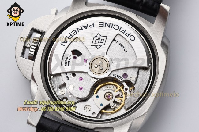 Luminor Bitempo GMT PAM1365 40mm VSF Black/Stick Numeral on SS/LE Strap P900 Super Clone Luminor Bitempo GMT PAM1365 40mm VSF Black/Stick Numeral on SS/LE Strap P900 Super Clone