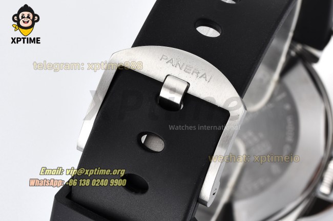 Submersible PAM1024 44mm VSF Black/Dot on SS/RU Strap OP XXX Super Clone Submersible PAM1024 44mm VSF Black/Dot on SS/RU Strap OP XXX Super Clone