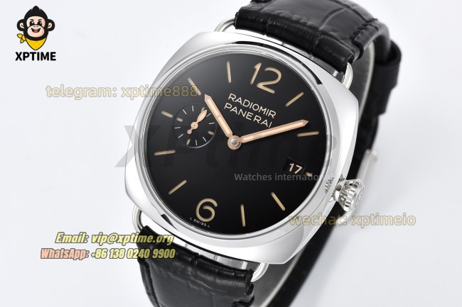 Radiomir PAM1294 40mm VSF Black/Stick Numeral on SS/LE Strap P900 Super Clone Radiomir PAM1294 40mm VSF Black/Stick Numeral on SS/LE Strap P900 Super Clone