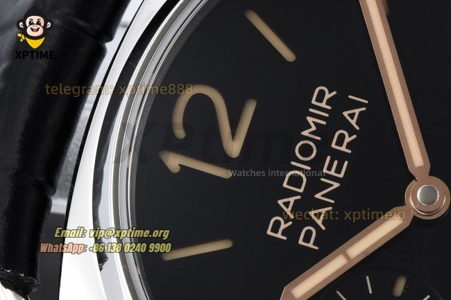 Radiomir PAM1294 40mm VSF Black/Stick Numeral on SS/LE Strap P900 Super Clone Radiomir PAM1294 40mm VSF Black/Stick Numeral on SS/LE Strap P900 Super Clone