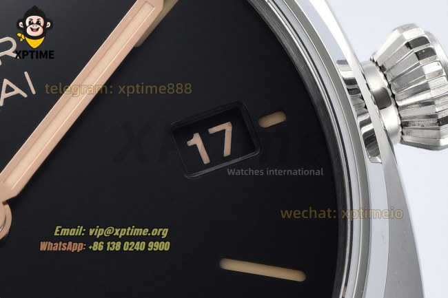 Radiomir PAM1294 40mm VSF Black/Stick Numeral on SS/LE Strap P900 Super Clone Radiomir PAM1294 40mm VSF Black/Stick Numeral on SS/LE Strap P900 Super Clone