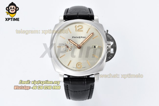 Luminor Due PAM1249 42mm VSF Silver/Stick Numeral on SS/LE Strap P900 Super Clone Luminor Due PAM1249 42mm VSF Silver/Stick Numeral on SS/LE Strap P900 Super Clone