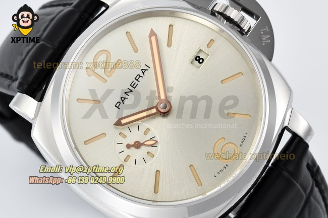 Luminor Due PAM1249 42mm VSF Silver/Stick Numeral on SS/LE Strap P900 Super Clone Luminor Due PAM1249 42mm VSF Silver/Stick Numeral on SS/LE Strap P900 Super Clone