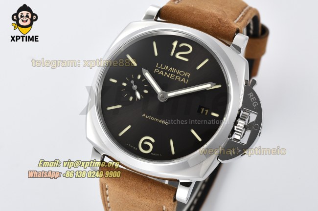 Luminor Due PAM904 42mm VSF Gray/Stick Numeral on SS/LE Strap OP XXXIV Super Clone Luminor Due PAM904 42mm VSF Gray/Stick Numeral on SS/LE Strap OP XXXIV Super Clone
