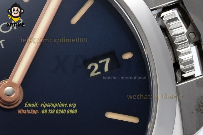 Luminor GMT PAM688 42mm VSF Blue/Stick Numeral on SS/LE Strap P9001 Super Clone Luminor GMT PAM688 42mm VSF Blue/Stick Numeral on SS/LE Strap P9001 Super Clone