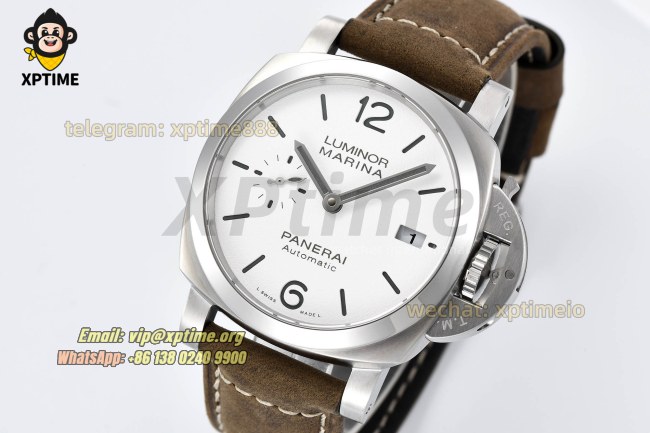 Luminor Marina PAM1394 Auto 42mm VSF White/Stick Numeral on SS/LE Strap P9010 Super Clone Luminor Marina PAM1394 Auto 42mm VSF White/Stick Numeral on SS/LE Strap P9010 Super Clone