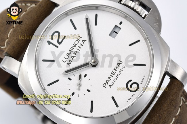 Luminor Marina PAM1394 Auto 42mm VSF White/Stick Numeral on SS/LE Strap P9010 Super Clone Luminor Marina PAM1394 Auto 42mm VSF White/Stick Numeral on SS/LE Strap P9010 Super Clone