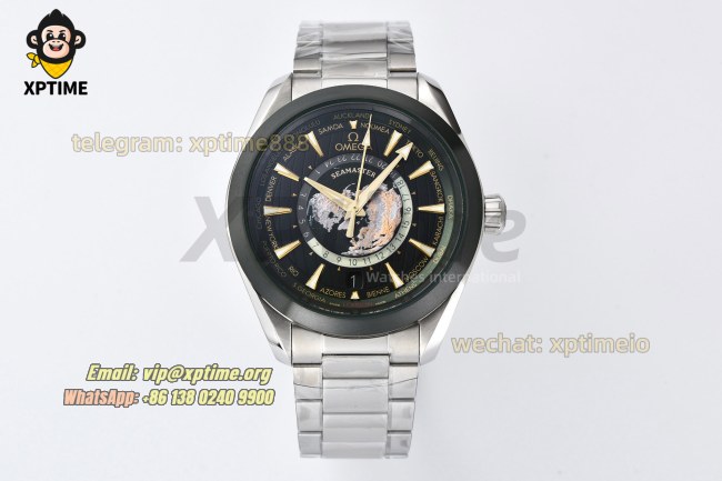 Aqua Terral 150M Worldtimer 43mm VSF Green/Stick on SS/SS Bracelet A8938 Super Clone Aqua Terral 150M Worldtimer 43mm VSF Green/Stick on SS/SS Bracelet A8938 Super Clone