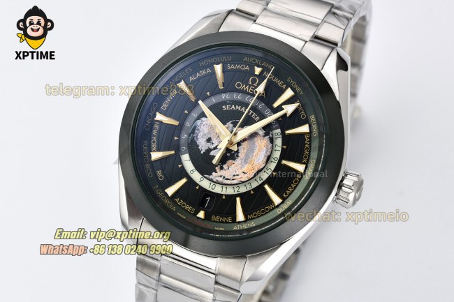 Aqua Terral 150M Worldtimer 43mm VSF Green/Stick on SS/SS Bracelet A8938 Super Clone Aqua Terral 150M Worldtimer 43mm VSF Green/Stick on SS/SS Bracelet A8938 Super Clone