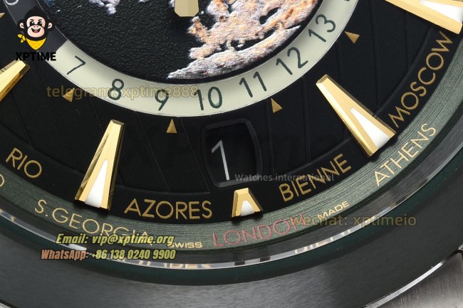 Aqua Terral 150M Worldtimer 43mm VSF Green/Stick on SS/SS Bracelet A8938 Super Clone Aqua Terral 150M Worldtimer 43mm VSF Green/Stick on SS/SS Bracelet A8938 Super Clone