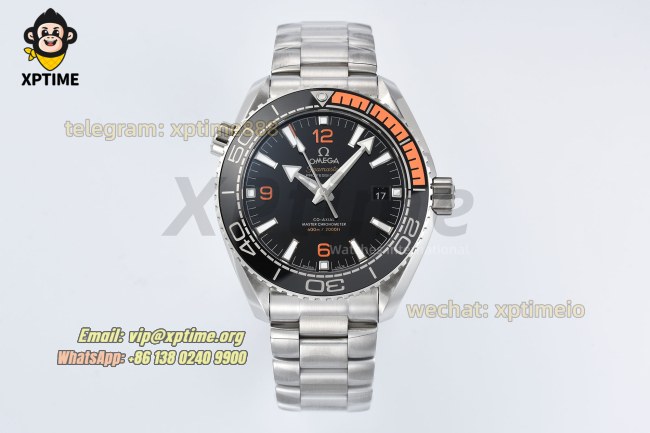 Planet Ocean 600M 43.5mm VSF Black/Stick with Orang Numeral on SS/SS Bracelet A8900 Super Clone Planet Ocean 600M 43.5mm VSF Black/Stick with Orang Numeral on SS/SS Bracelet A8900 Super Clone