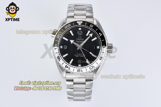 Planet Ocean GMT 43.5mm VSF Black/Stick Numeral on SS/SS Bracelet A8906 Planet Ocean GMT 43.5mm VSF Black/Stick Numeral on SS/SS Bracelet A8906
