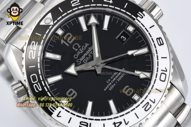 Planet Ocean GMT 43.5mm VSF Black/Stick Numeral on SS/SS Bracelet A8906 Planet Ocean GMT 43.5mm VSF Black/Stick Numeral on SS/SS Bracelet A8906