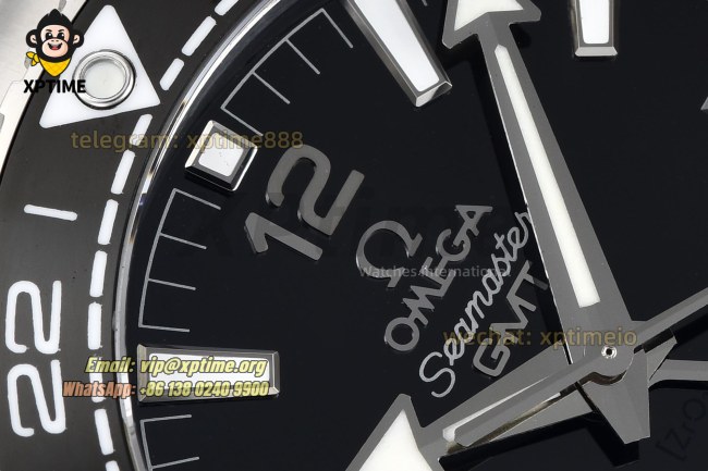 Planet Ocean GMT 43.5mm VSF Black/Stick Numeral on SS/SS Bracelet A8906 Planet Ocean GMT 43.5mm VSF Black/Stick Numeral on SS/SS Bracelet A8906