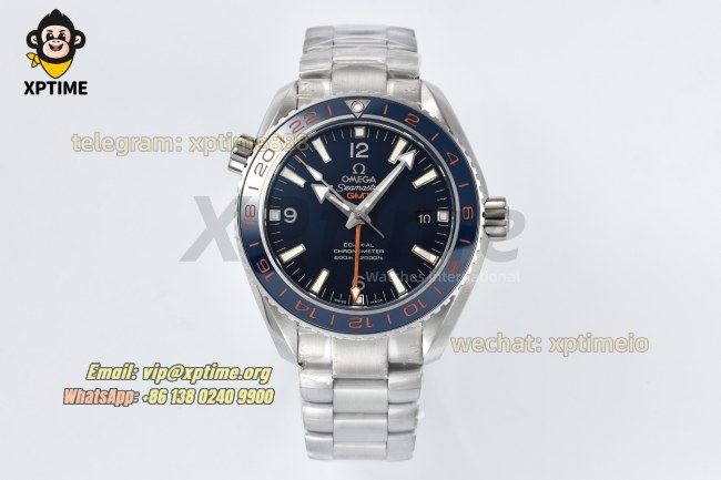 Planet Ocean GMT 43.5mm VSF Blue/Sticks & Numerals on SS/SS Bracelet A8605 Planet Ocean GMT 43.5mm VSF Blue/Sticks & Numerals on SS/SS Bracelet A8605