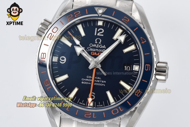Planet Ocean GMT 43.5mm VSF Blue/Sticks & Numerals on SS/SS Bracelet A8605 Planet Ocean GMT 43.5mm VSF Blue/Sticks & Numerals on SS/SS Bracelet A8605