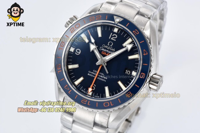 Planet Ocean GMT 43.5mm VSF Blue/Sticks & Numerals on SS/SS Bracelet A8605 Planet Ocean GMT 43.5mm VSF Blue/Sticks & Numerals on SS/SS Bracelet A8605