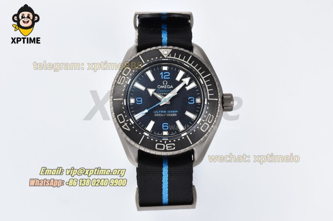 Planet Ocean Ultra Deep 45.5mm VSF Blue/Sticks & Numerals on SS/NA Strap A8912 Planet Ocean Ultra Deep 45.5mm VSF Blue/Sticks & Numerals on SS/NA Strap A8912