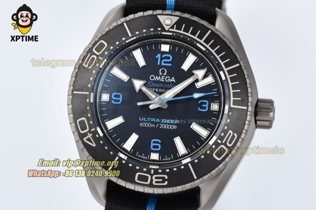 Planet Ocean Ultra Deep 45.5mm VSF Blue/Sticks & Numerals on SS/NA Strap A8912 Planet Ocean Ultra Deep 45.5mm VSF Blue/Sticks & Numerals on SS/NA Strap A8912