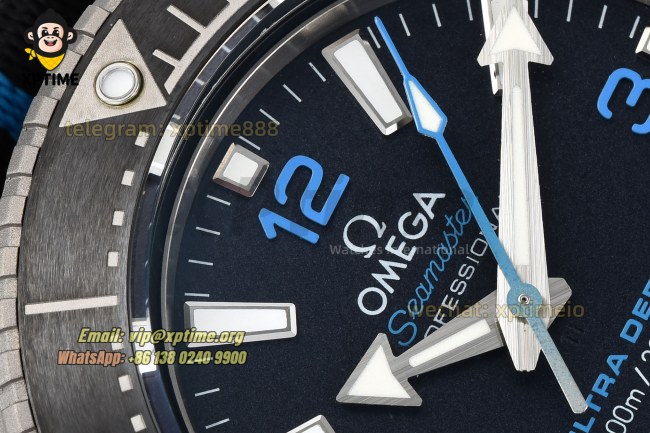 Planet Ocean Ultra Deep 45.5mm VSF Blue/Sticks & Numerals on SS/NA Strap A8912 Planet Ocean Ultra Deep 45.5mm VSF Blue/Sticks & Numerals on SS/NA Strap A8912