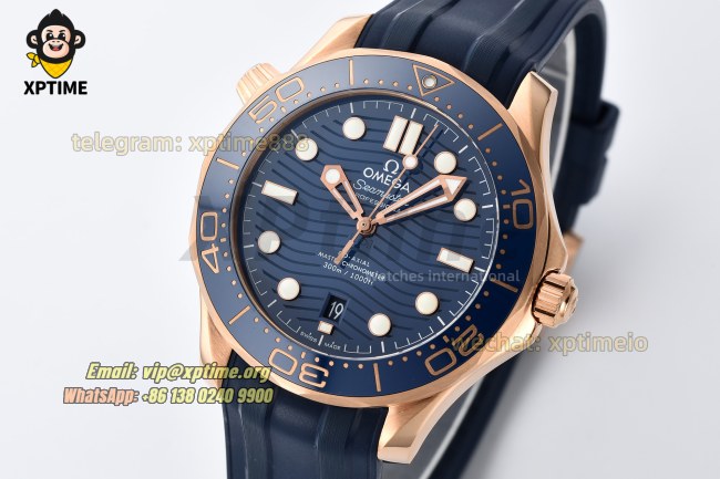 Seamaster 300M 42mm VSF Blue/Dot on RG/RU Strap A8801 Seamaster 300M 42mm VSF Blue/Dot on RG/RU Strap A8801