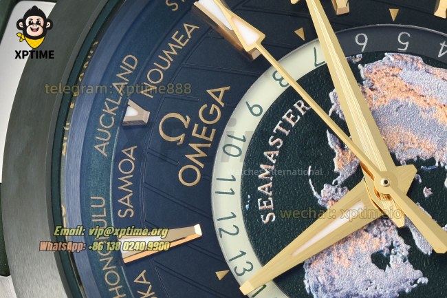 Aqua Terral 150M Worldtimer 43mm VSF Green/Stick on SS/RU Strap A8938 Super Clone Aqua Terral 150M Worldtimer 43mm VSF Green/Stick on SS/RU Strap A8938 Super Clone