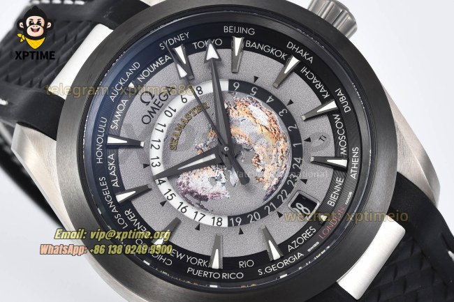 Aqua Terral 150M Worldtimer 43mm VSF Gray/Stick on SS/RU Strap A8938 Super Clone Aqua Terral 150M Worldtimer 43mm VSF Gray/Stick on SS/RU Strap A8938 Super Clone