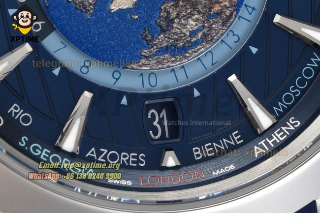 Aqua Terral 150M Worldtimer 43mm VSF Dark Blue/Stick on SS/RU Strap A8938 Super Clone Aqua Terral 150M Worldtimer 43mm VSF Dark Blue/Stick on SS/RU Strap A8938 Super Clone