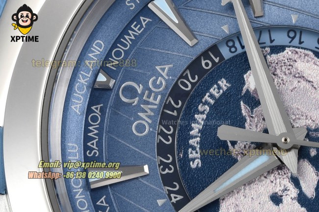 Aqua Terral 150M Worldtimer 43mm VSF Sky Blue/Stick on SS/RU Strap Calibre Super Clone Aqua Terral 150M Worldtimer 43mm VSF Sky Blue/Stick on SS/RU Strap Calibre Super Clone