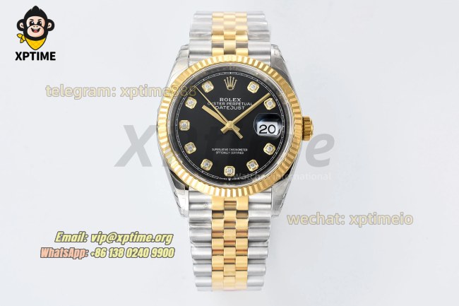 Datejust 126233 36mm VSF Black/Diamond on Jub YG/SS Bracelet VS3235 Super Clone Datejust 126233 36mm VSF Black/Diamond on Jub YG/SS Bracelet VS3235 Super Clone