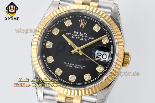 Datejust 126233 36mm VSF Black/Diamond on Jub YG/SS Bracelet VS3235 Super Clone Datejust 126233 36mm VSF Black/Diamond on Jub YG/SS Bracelet VS3235 Super Clone