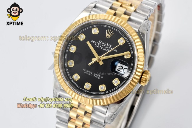 Datejust 126233 36mm VSF Black/Diamond on Jub YG/SS Bracelet VS3235 Super Clone Datejust 126233 36mm VSF Black/Diamond on Jub YG/SS Bracelet VS3235 Super Clone