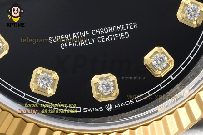 Datejust 126233 36mm VSF Black/Diamond on Jub YG/SS Bracelet VS3235 Super Clone Datejust 126233 36mm VSF Black/Diamond on Jub YG/SS Bracelet VS3235 Super Clone