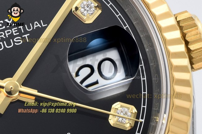 Datejust 126233 36mm VSF Black/Diamond on Jub YG/SS Bracelet VS3235 Super Clone Datejust 126233 36mm VSF Black/Diamond on Jub YG/SS Bracelet VS3235 Super Clone